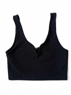 Zara Black Cropped V-Neck Tank Crop Top